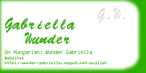 gabriella wunder business card
